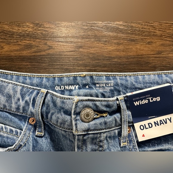 Old Navy Blue Wide-Leg Jeans - Picture 3 of 5